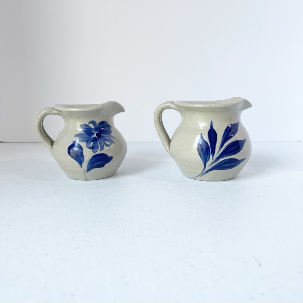 Pair of small Williamsburg Pottery Clay Pitchers